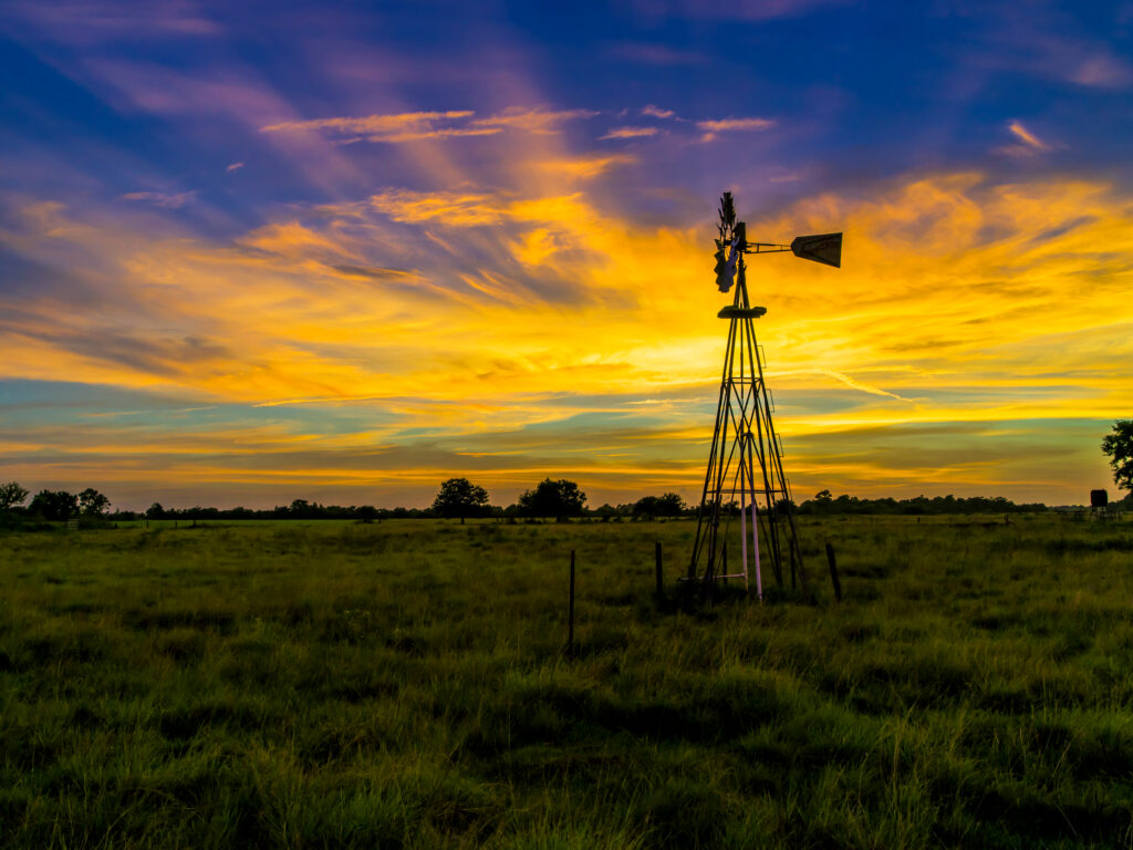 True Texas Ranches, Austin, TX, Burnet County, affordable land, tax-exempt land, a,solitary,windmill,on,a,small,farm,in,texas,at